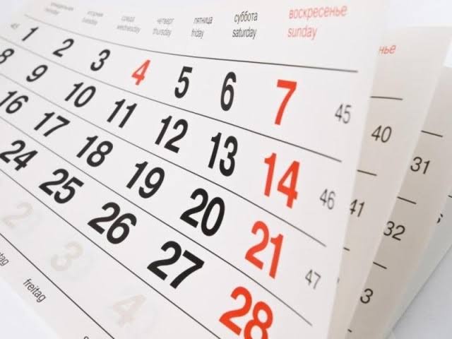 Calendário das sessões ordinárias de 2020